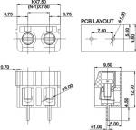 PCB Terminal block 7.5mm Pitch