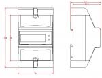 DIN-rail Energy Meter (Single phase,4 module, multi-tariff meter)