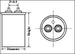 Metallized Polypropylene Flim AC Motor Capacitor 