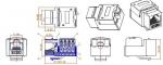 CAT5E CAT6 UTP Keystone Jack. Category 6A Screened Keystone Jack - Toolless. 10 Gigabit Ethernet application