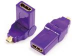 Micro HDMI male to HDMI A female adaptor,swing type