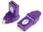 Micro HDMI male to HDMI A female adaptor,swing type