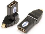 Micro HDMI male to HDMI A female adaptor,rotating 360?