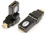 Mini HDMI male to HDMI A female adaptor,rotating 360?