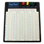 3220 Point Solderless Breadboard on aluminium backplate