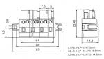 MCS 7.50mm female connector with spring-cage clamp