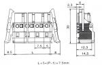 MCS 7.50mm female connector with spring-cage clamp