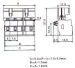 7.50mm Male connectors (fail-safe)