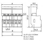 5.00mm Male MCS connectors