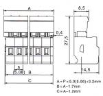 5.08mm Male MCS connectors