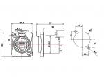 IP65 RJ45 Jack PUSH type