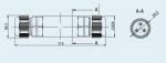 IP68 M20-3P Straight Connector