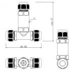 IP67 M20-3P "T" type Connector