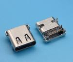 24P DIP+SMD L=10.0mm USB 3.1 type C connector female socket