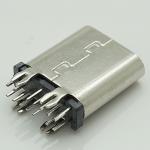 14P DIP Vertical L=10.0mm USB 3.1 type C connector female socket