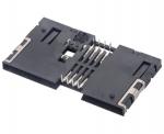 Smart Card Connector PUSH PULL,8P+2P