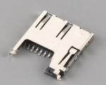 Micro SD card connector push push,H1.85mm,Normally closed